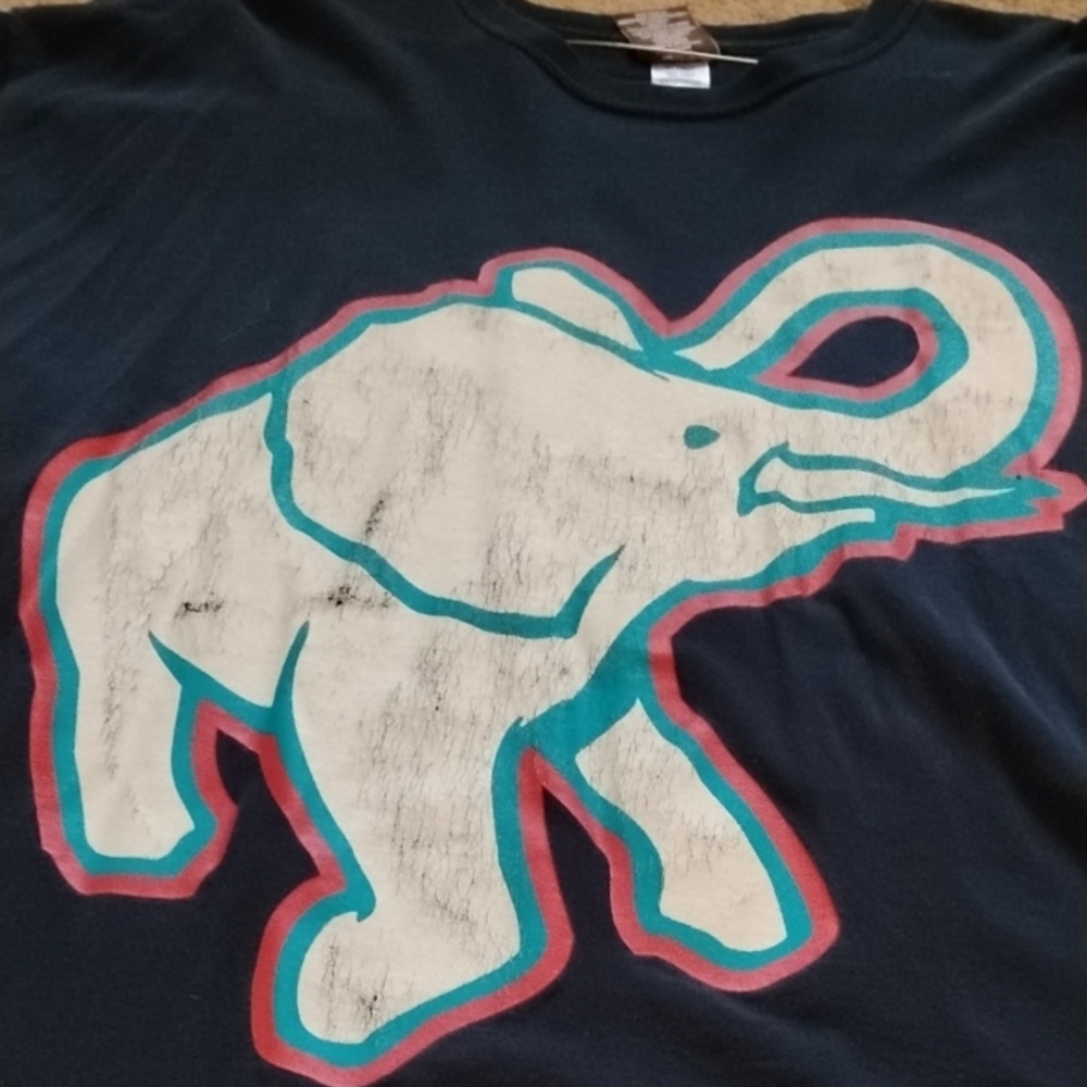 Vintage Scifen XL Elephant Graphic T-Shirt - Black Skateboard